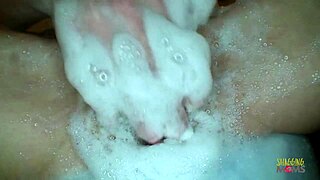 Asian Mature Sucks Cock in Shower Then Fucks on Bed