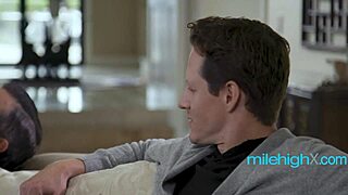 Big natural tits bounce wildly while cuck hubby takes frantic notes