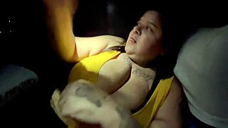 Bus hideaway quick handjob to firegreen2 with brazilian milf flashing tits