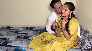 indian bbw milf couple sneaks away from bridal function for fat cock doggystyle pounding