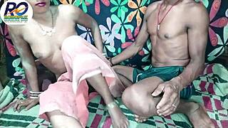 Desi couple strips naked for intense doggy cock pounding!