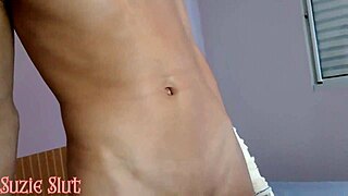 Blonde stepmom licks balls and fucks stepson in hot bath