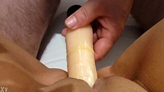 amateur latina masturbates wildly with her favorite little toy