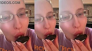 asmr vampire teeth grind lollipop while craving hardcore cock suck!