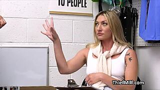 Blonde Cougar Milf Takes Officer Cock Hard On Desk