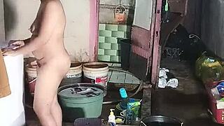 I love watching this busty Indonesian housewife masturbate her hairy big pussy.