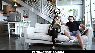 Sloan Harper gagging on Peter Greens monster cock shoved deep down her throat?