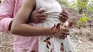 country aunt bends over in the woods as i rip her pussy apart hard