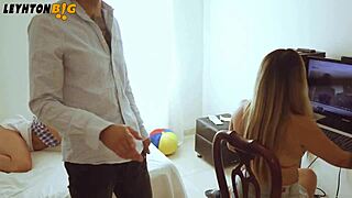 caught cheating on busty wife with big ass babe riding me