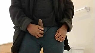 Garage Masturbation Fantasy Cum on Wife Girlfriend in Slow Motion