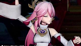 yae miko strips and fucks in wild genshin impact hentai dance mmd r-18