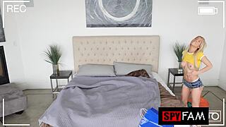oh god my wet pussy squirts in shower while stepbro watches my seizure orgasm 😩💦