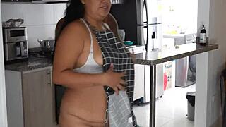 In the kitchen i corner stepsister and pound her tight pussy part 2