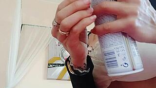 Chantal mature brunette twerks big tits then clothes ripped off