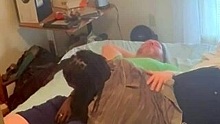 Homemade Ebony Neighbor Bedroom Missionary Position Fuck