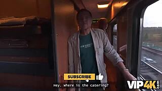 Vip4k. Young redhead trades anal ride for stranger's train attention