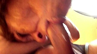 Granny Peggy Sue Deepthroats and Sucks Double Cocks Close Up