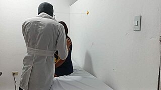 damn that kinky doc jerking his cock secretly in the hospital office