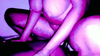 Dimly lit room builds tension before wild sex scene