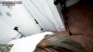 Curvy blonde Anya's shaved pussy drilled deep doggy, cowgirl, facial cumshot finish