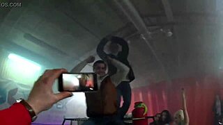 Russian Lady Strips Satin Mini Skirt and Leather Panties Part 2