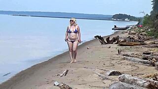 wild milfs strut big tits and asses in bikinis on beach