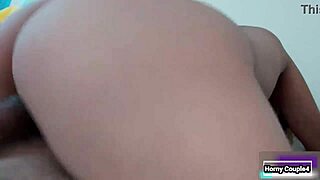 your cute latina milf wife moans loud bent over taking big cock doggystyle on homemade video