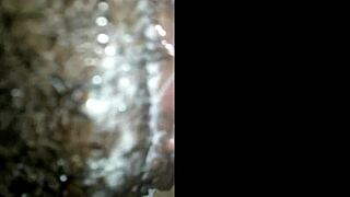 ms grapelips spreads wet pussy lips for intense tongue licking climax