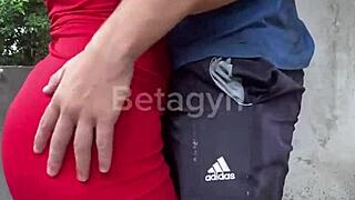 Builder pounds married woman hard right on the construction site