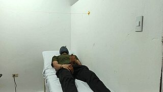 damn that kinky doc jerking his cock secretly in the hospital office