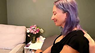 divorced step-aunt craves step-nephew's thick cock filling her shaved milf pussy