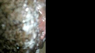 ms grapelips spreads wet pussy lips for intense tongue licking climax
