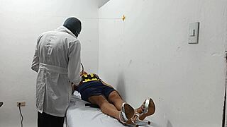 damn that kinky doc jerking his cock secretly in the hospital office