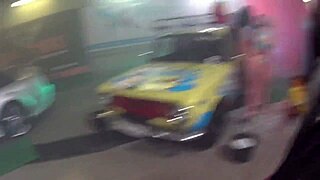 Russian Lady Strips Satin Mini Skirt and Leather Panties Part 2