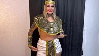 farao chokes cleopatra with monster cock deepthroating her wet pussy until he pulses cum inside
