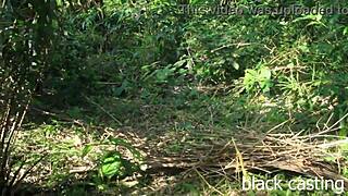 Petite Ebony Farmers Caught Bush Fucking Big Black Cock