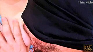 Sucking my horny latina girlfriend's puffy big natural nipples feels so damn good myst duo!