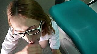doctor sucks patient dick during appointment facial cumshot