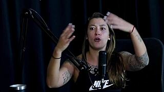 saucy interview packed with filth featuring damiana flower and vovô moai on porn cast brazil part 1 in sheer red lingerie outdoor