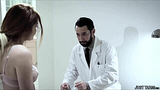 Teen Patient Moans As Old Doctor Fingers Pussy Deep In Hospital Exam