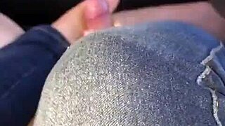 Colombian Hottie's Footjob In The Car