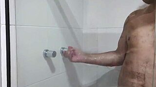 pornstar brasil showers after huge cock cum blast?