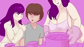 i get so excited in this doki doki threesome with big tits milf riding hard