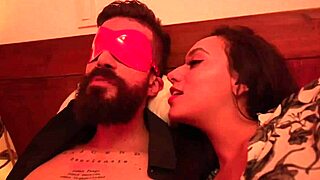 master leads latina through bdsm classroom domination bondage session