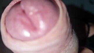 insane cum blast after endless handjob on monster cock she moans with me