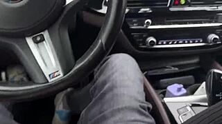 hey stranger, watch her handjob big cock in public lot then bus cum blast?