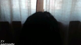 Brazilian Housewife Flashes Shaved Pussy Closeup in Vidigal Morro Home