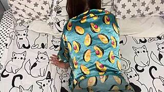 stepdaughter eagerly awaits stepdad's overnight for real homemade taboo sex