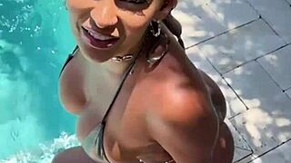 Pretty Bombshell Hayley Davis Worships Huge Cock Deeply