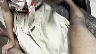 Indian college girlfriend fucked rough by hot boyfriend in residence